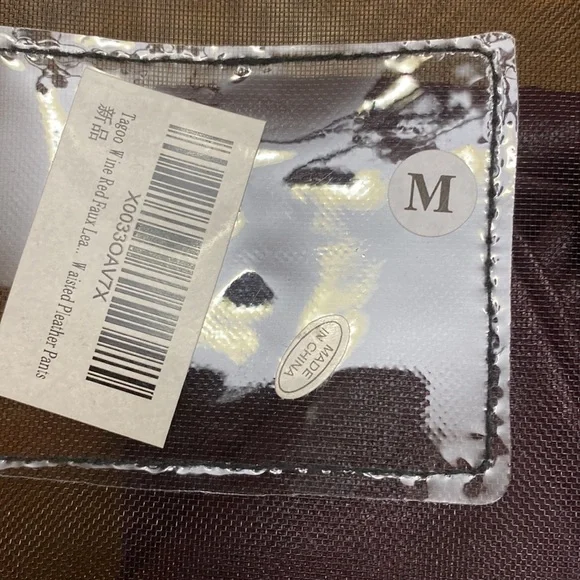 Tagoo Faux Leather Dressy Leggings Women Tummy Control High Waisted Medium NWT - Picture 15 of 16